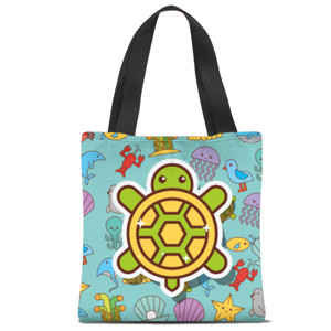Tas Tote Fullprint CUTE SEA TURTLE