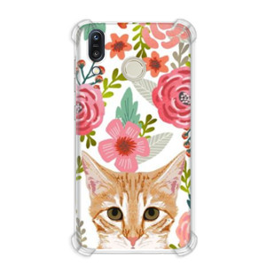 Casing HP Cute Flowery Cat