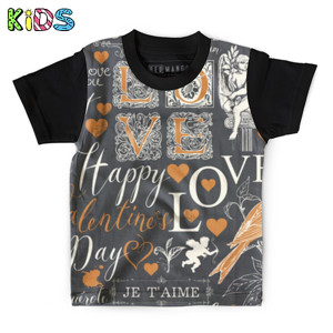 Kaos Anak Full-Print Kaos Anak love theme
