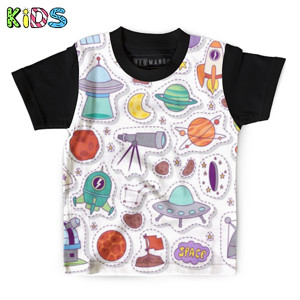 Kaos Anak Full-Print Baju Kaos Anak Solar system - Azwalla