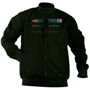Jaket Bomber tshirt tulis namamu di bawah ini