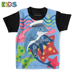 Kaos Anak Full-Print captain dolphins