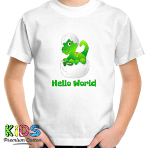 Kaos Hello World Baby Dino