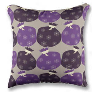 Bantal Giftwrap Ungu Hitam