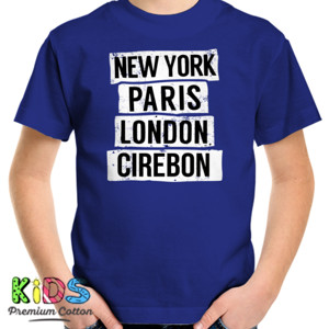 Kaos NEW YORK PARIS LONDON + KOTA ANDA 2