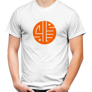 Kaos Muslim Circle Mask Orange-Black