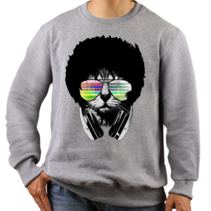 Jaket Sweater Afro Cat Kaos Keren