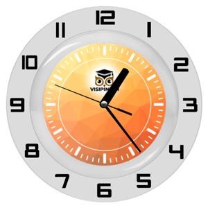 Jam Dinding IVB Prisma Orange Visipintar