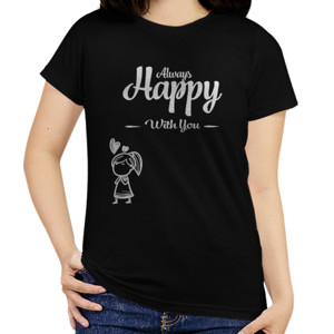 Kaos Always Happy With You - Wanita
