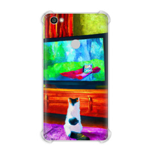 Casing HP Casing HP Lukisan Kucing Nonton TV
