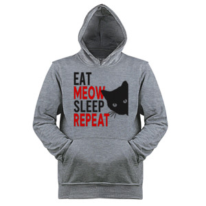 Jaket Hoodie Eat Meow Sleep Repeat