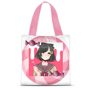 Tas Tote Fullprint Girl Candy Pink