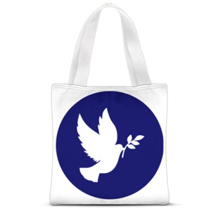 Tas Tote Fullprint Burung dan Daun