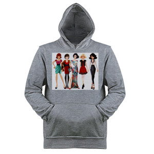 Jaket Hoodie Kaos Beautiful Girls - Kaos Wanita Cantik - 