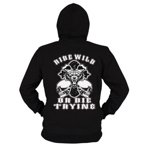 Hoodie Zipper Ride wild bikers