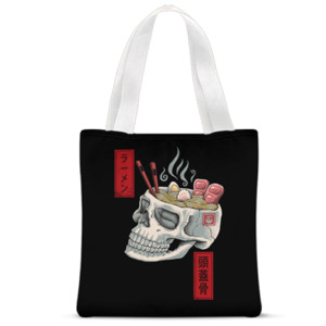 Tas Tote Fullprint Skull Ramen bag
