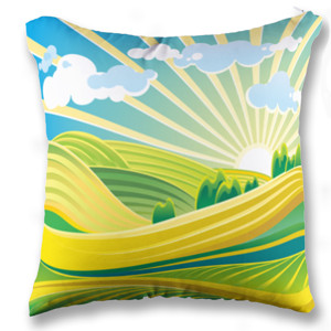 Bantal SUNRISE LANDSCAPE VECTOR HD