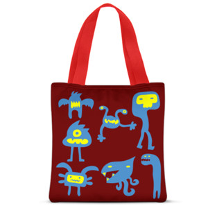 Tas Tote Fullprint Monster