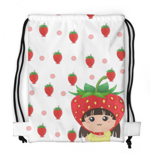 Tas Serut Fullprint Tas Strawberi