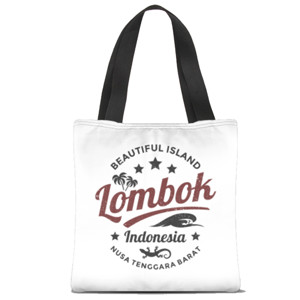 Tas Tote Fullprint Lombok (vintage - grunge) 