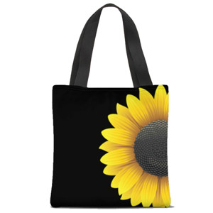 Tas Tote Fullprint bunga matahari