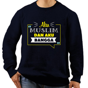 Jaket Sweater Aku Muslim dan aku bangga