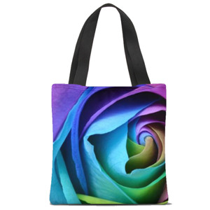 Tas Tote Fullprint Warna-warni bunga