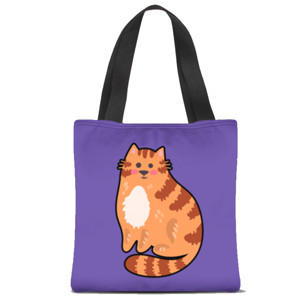 Tas Tote Fullprint Kucing yang lucu
