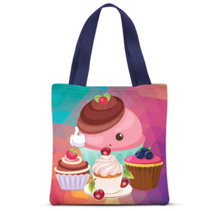Tas Tote Fullprint CUP CAKE LOVER