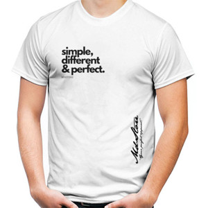 Kaos Simple, Different and Perfect