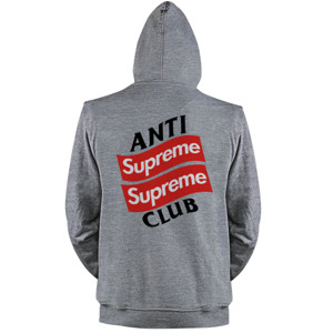 Jaket Hoodie Anti Suprim - Black Font