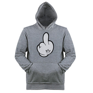 Jaket Hoodie Kaos Tangan Fvck You Putih