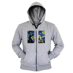 Hoodie Zipper Gadis malam