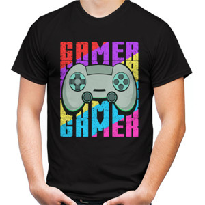 Kaos Tipografi Gaming Pemain Video Game