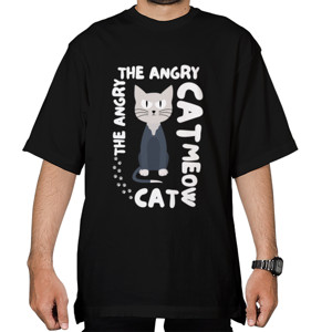 Kaos Oversize The Cat Meow Meow Unisex (Cewe/Cowo)