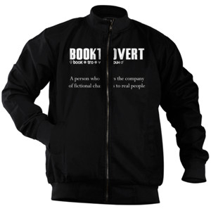 Jaket Bomber Booktrovert,Book Lover Shirt,Book Lover Gift,Book 