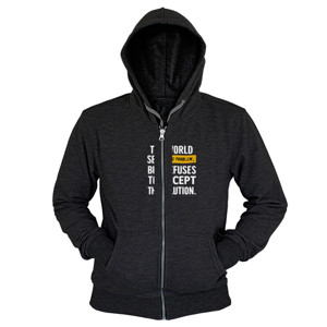 Hoodie Zipper Kata bijak - The World Sees The Problem