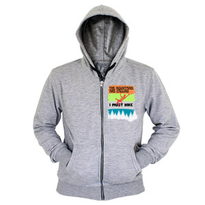 Hoodie Zipper THE MOUNTAINS ARE CALLING I MUST HIKE Keren