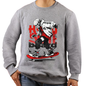 Jaket Sweater Skateboard Skull