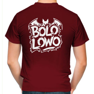 Kaos Bolo Lowo in Maroon