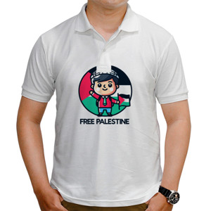 Kaos Polo Anak Premium - Free Palestine #006