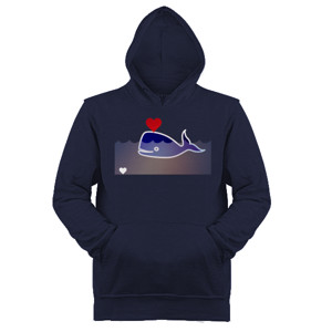 Jaket Hoodie Whale of Love - Paus Cinta - Kaos Couple