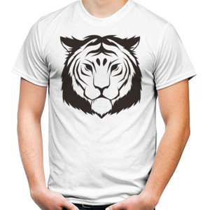 Kaos White Tiger Illustration