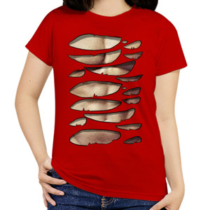 Kaos Desain sobek realistis