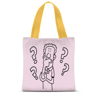 Tas Tote Fullprint Think Ponder Question