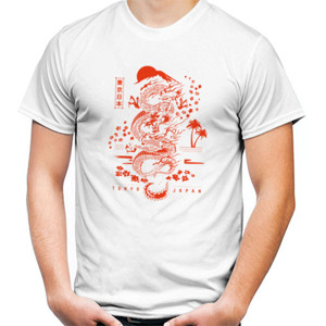Kaos Baju Kaos Distro Dragon with japanese