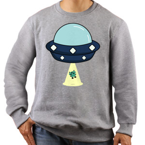 Jaket Sweater ufo dengan alien lucu