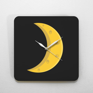 Jam Dinding Bulan Sabit (Crescent Moon)