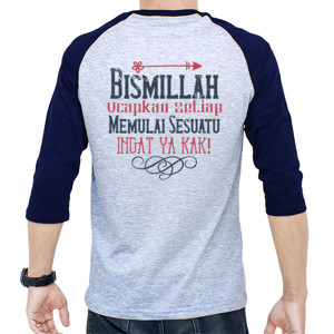 Kaos Raglan Bismillah