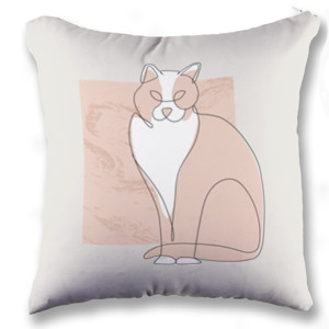 Bantal Continuous Line Cat
